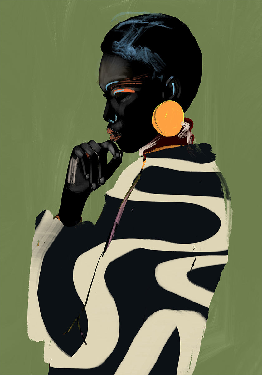 Mutiges Kontemplationsplakat