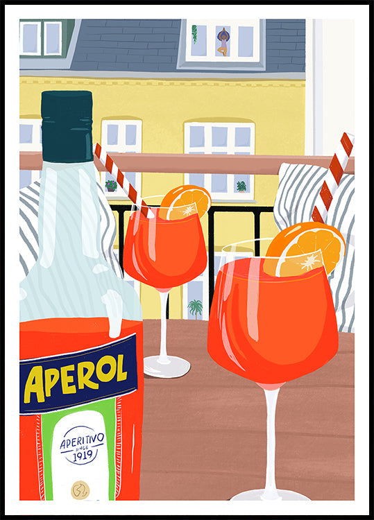 Balkon-Poster „Hygge“.