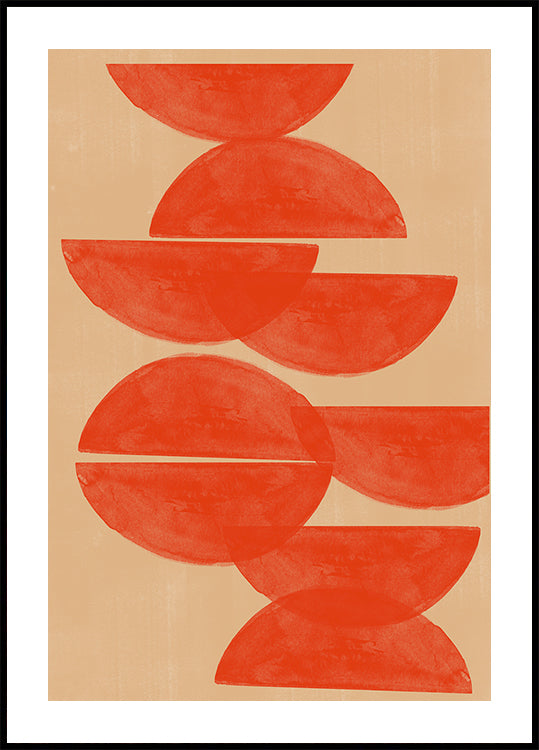 Crimson Symmetry Poster
