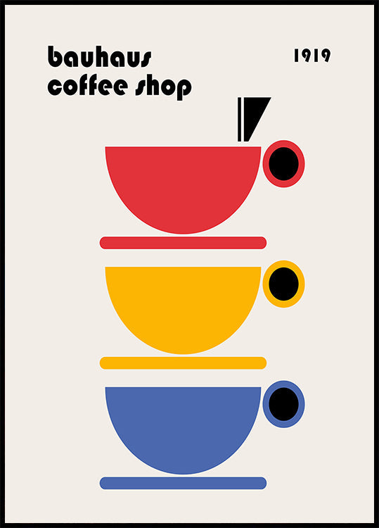 Minimalistisches Bauhaus-Kaffee-Poster