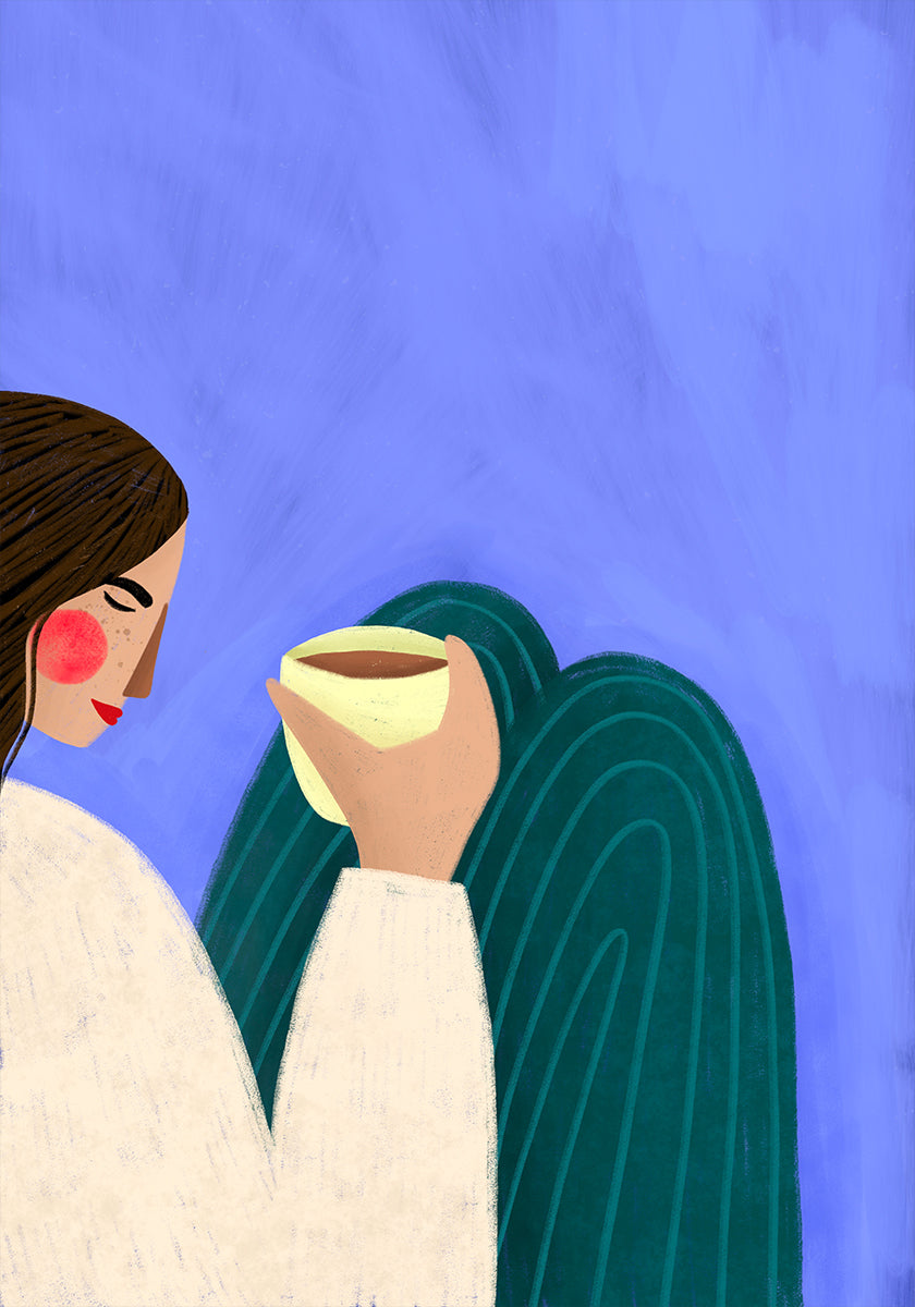 Poster zum Kaffeetrinken