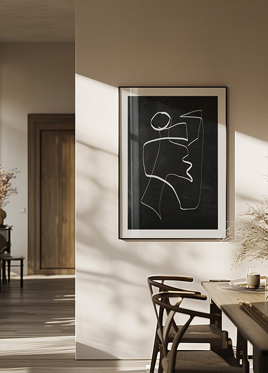 Abstrakte Linienkunst 6 2 Poster