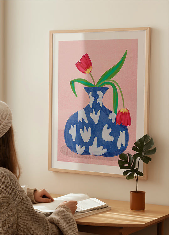 Tulpe in Vase Poster