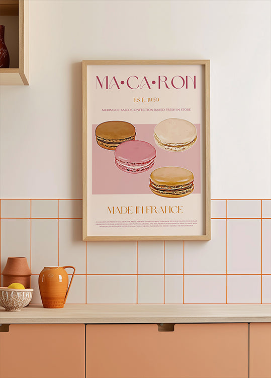 Französisches Macaron-Delight-Poster