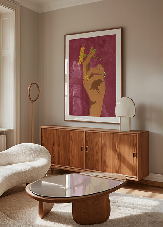 Rauchendes Blumenplakat