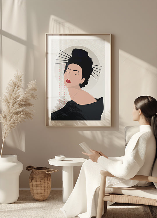 Anmutiges Geisha-Poster