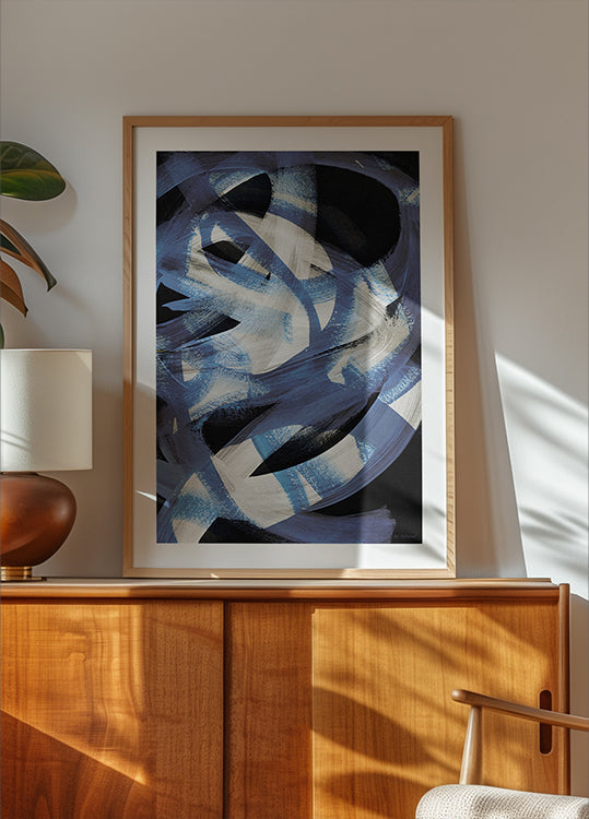 Abstrakte Pinselstriche 128 Poster