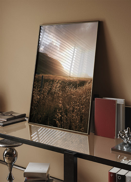 Autumn Sunset Over the Field Plakat - Posterbox.dk