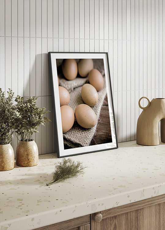 Brown Organic Eggs Plakat - Posterbox.dk