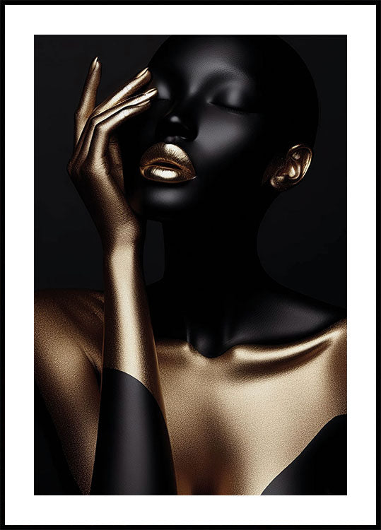 Golden Elegance Portrait Plakat - Posterbox.dk