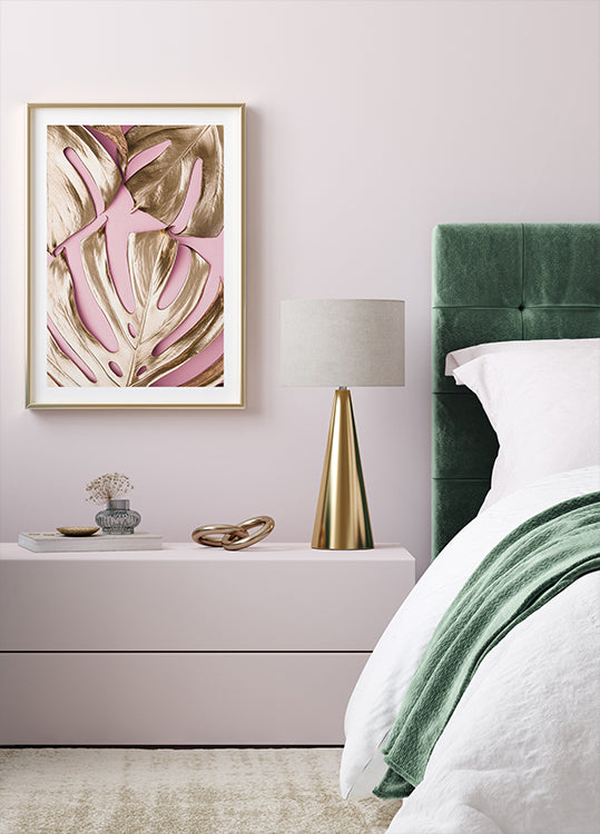 Golden Monstera №4 Plakat - Posterbox.dk