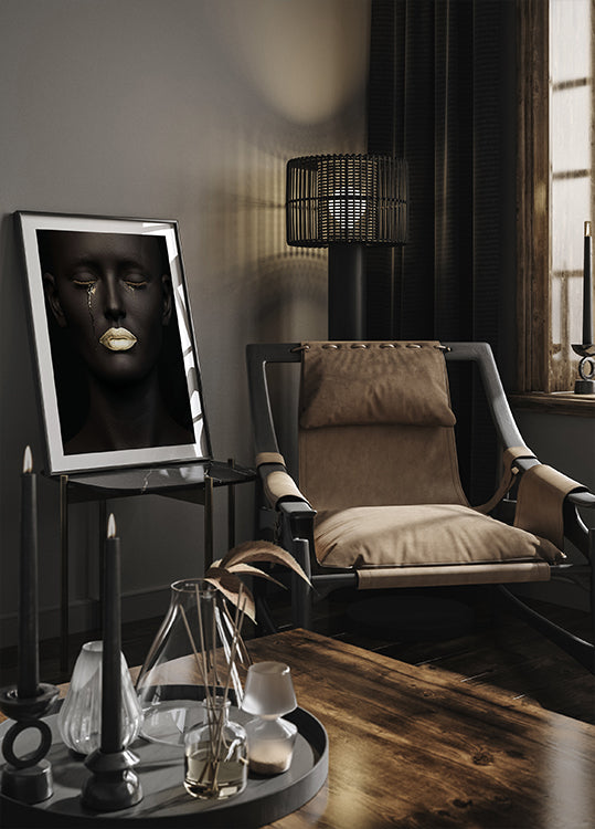 Golden Tears Portrait Plakat - Posterbox.dk