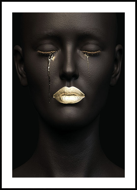 Golden Tears Portrait Plakat - Posterbox.dk