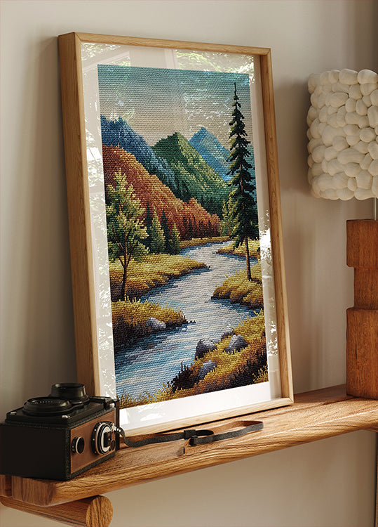Mountain River Tapestry Poster - Posterbox