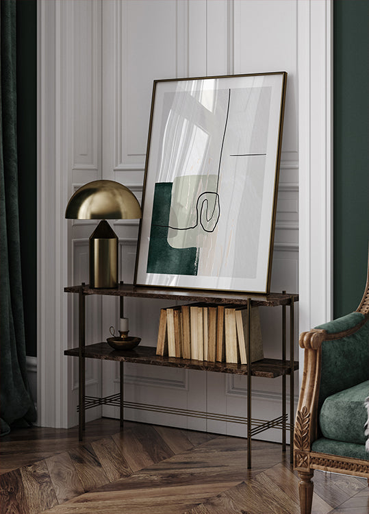 Abstract Shapes in Green-1 (NEW) - Posterbox