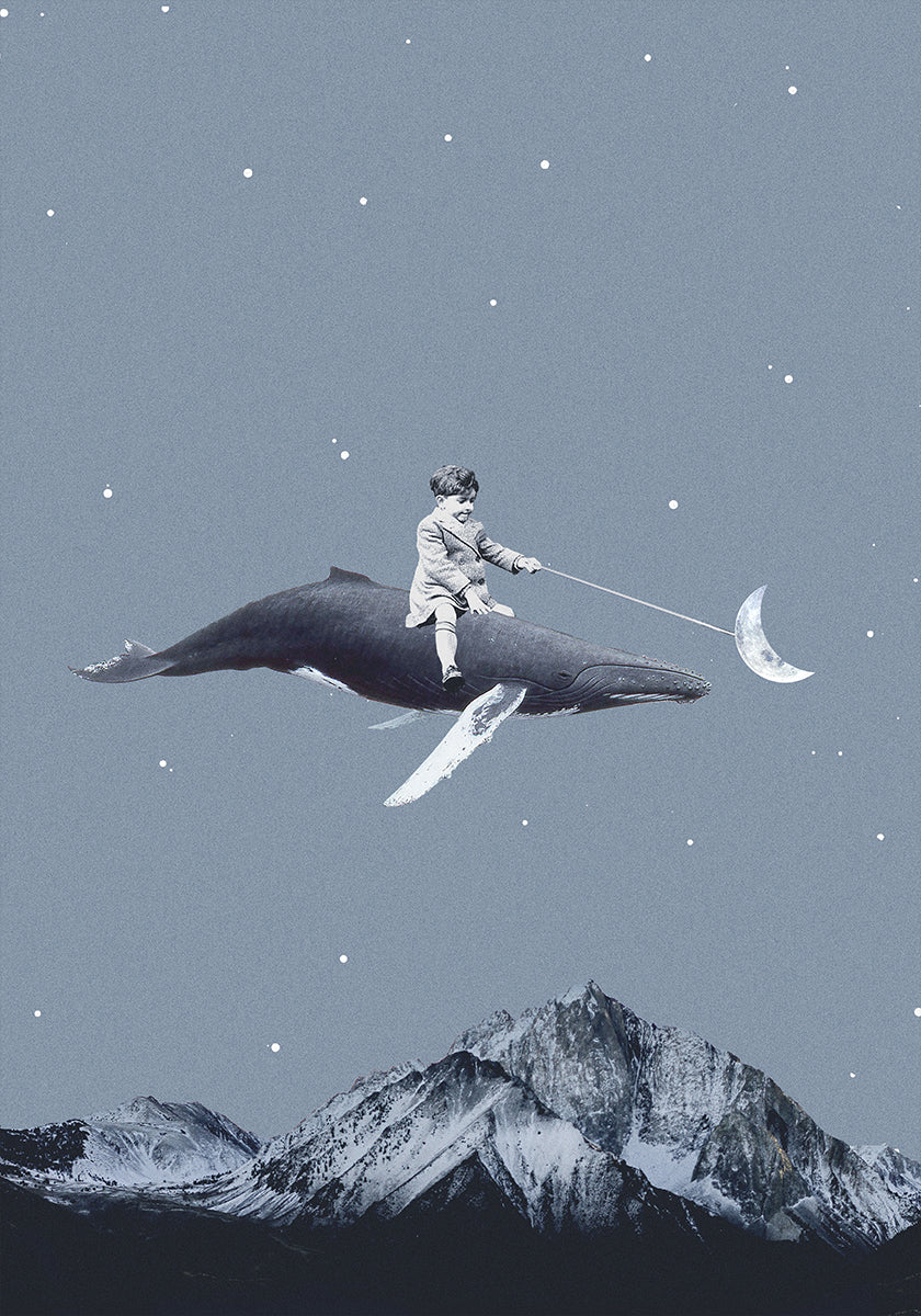 Zielen Sie auf das Mondplakat