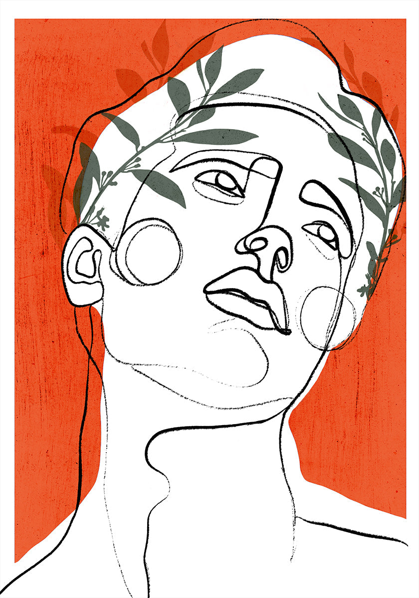 Üppiges Kontemplationsplakat