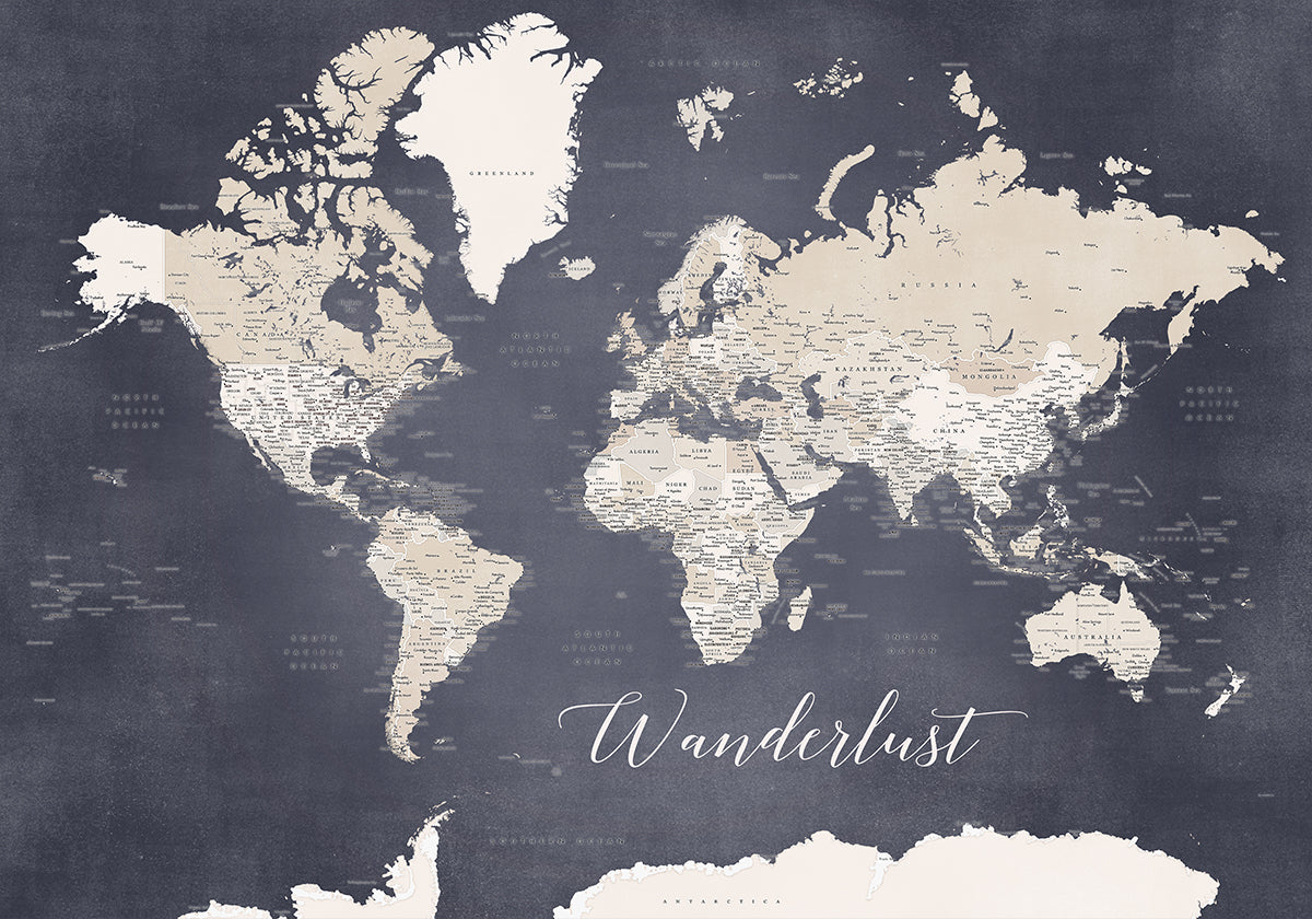 Wanderlust-Weltkarte Glyn (NEU)