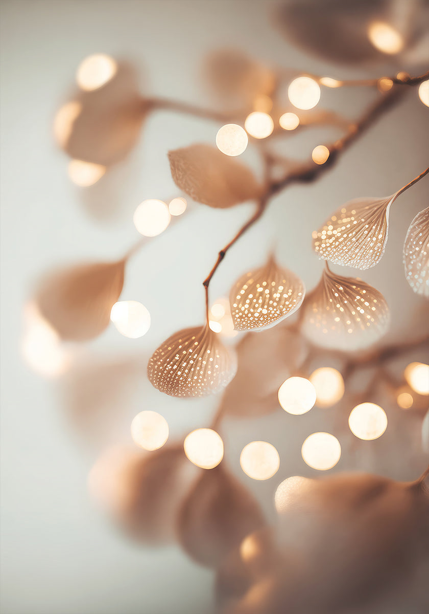 Poster mit leuchtenden Blütenblättern