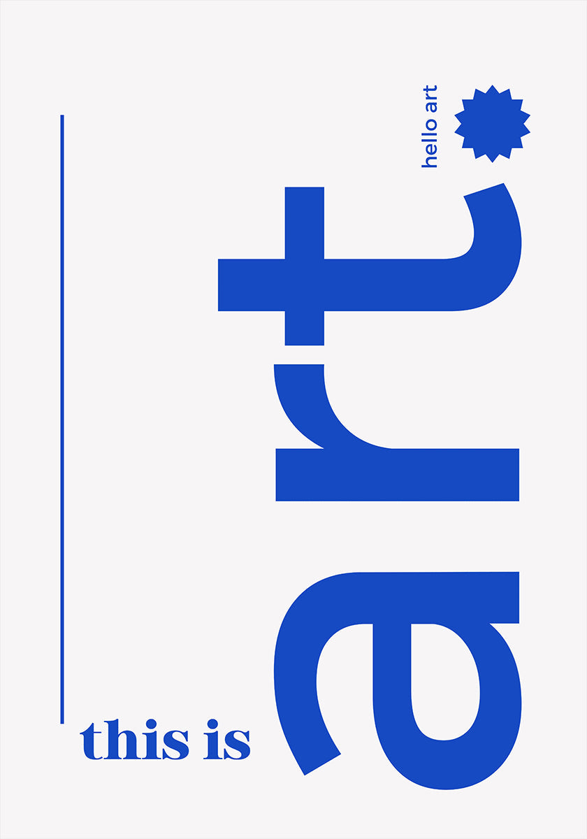 Hallo mutiges Typografie-Poster