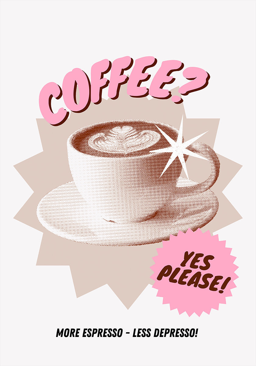 Poster „Tasse der Freude“.