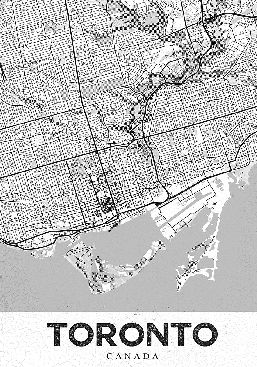 Weißes Toronto-Poster