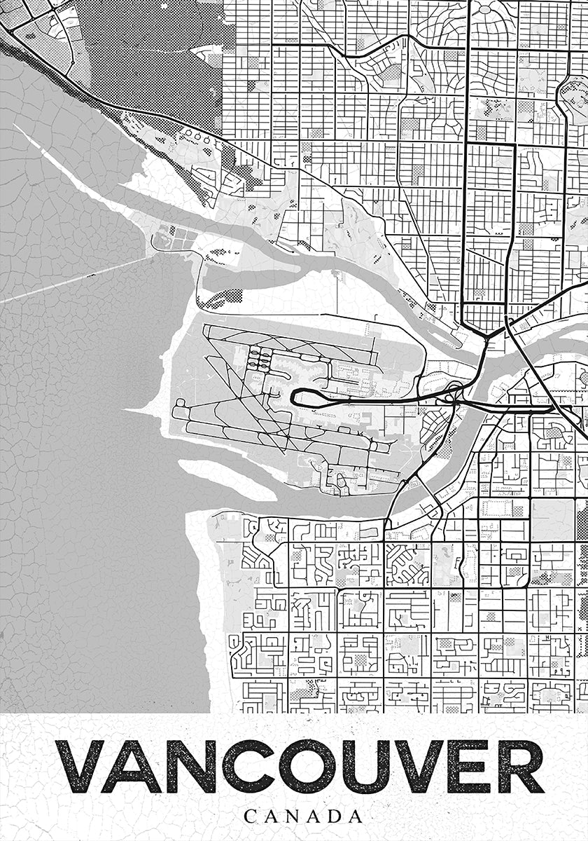 Weißes Vancouver-Poster