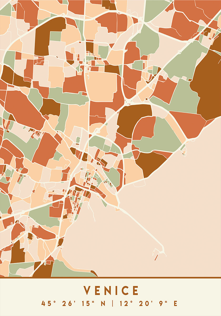 Black Maps Erdtöne 91 Poster