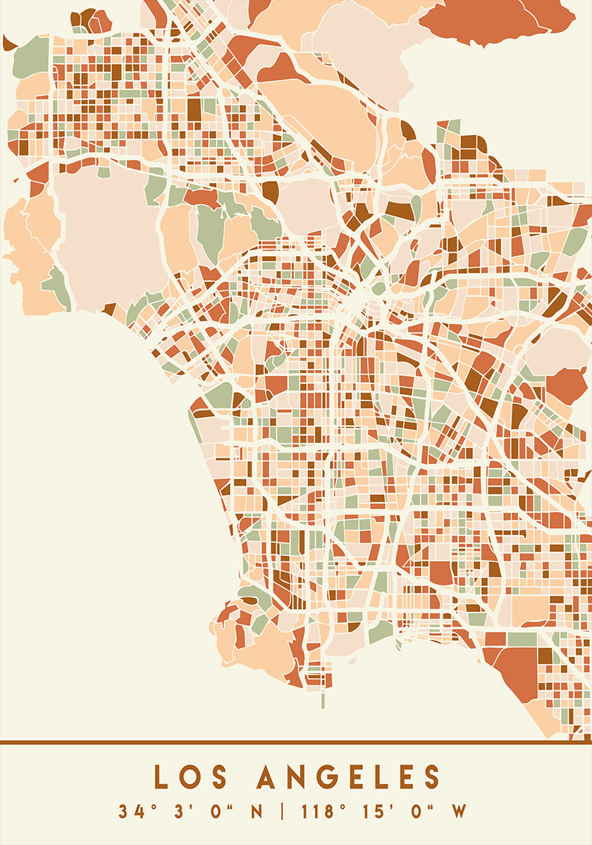 Black Maps Erdtöne 42 Poster
