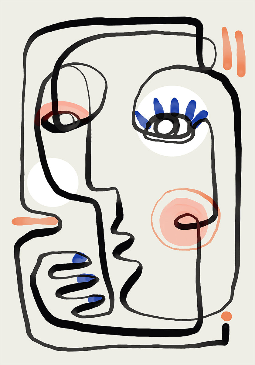 Frau, Mit, Nagellack, Poster