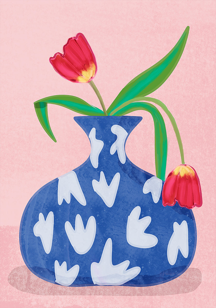 Tulpe in Vase Poster