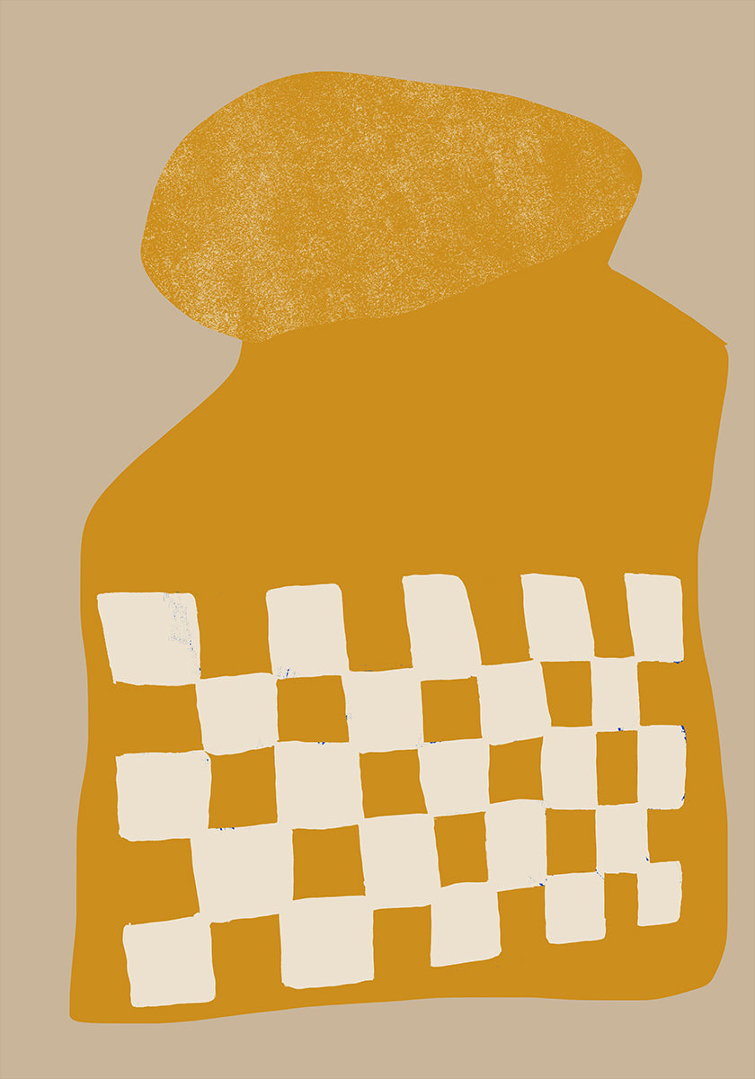 Goldene karierte Form