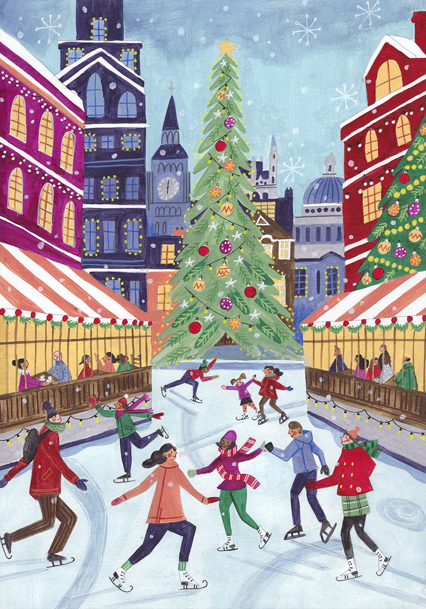 Eislaufen in London Poster