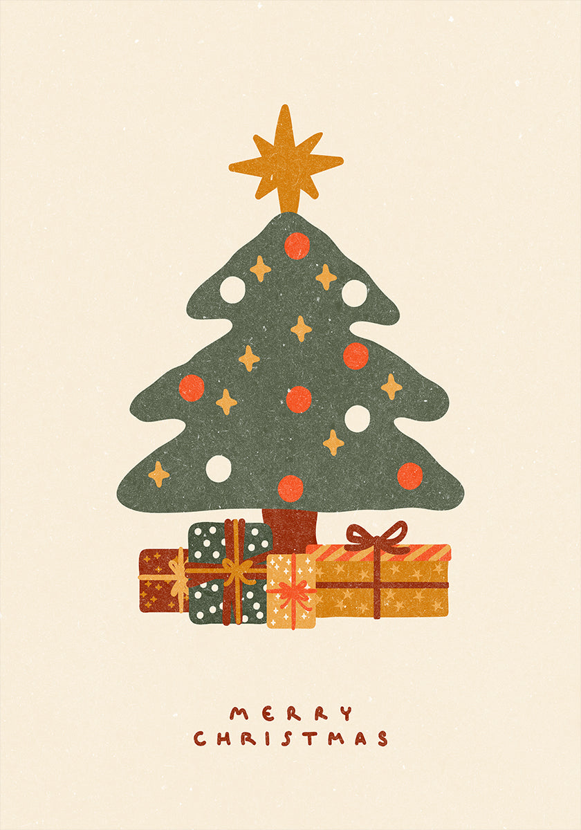 Weihnachtsbaum mit Geschenken Poster