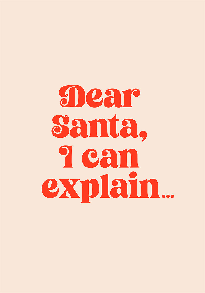 Lieber Weihnachtsmann, ich kann das Poster erklären