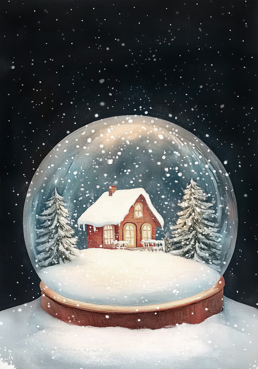 Snow Town Globe Plakat