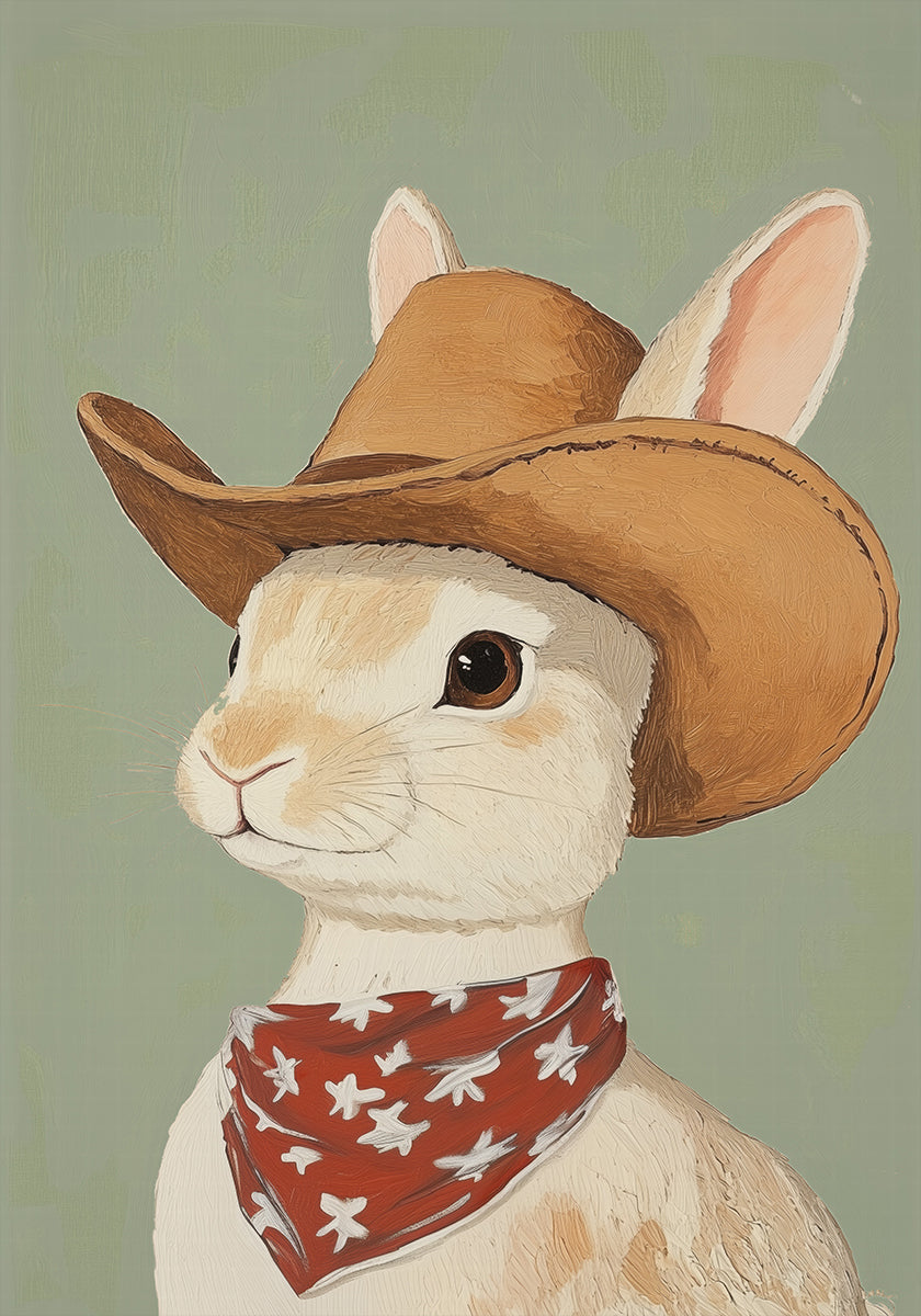 Cowboy-Kaninchen-Poster