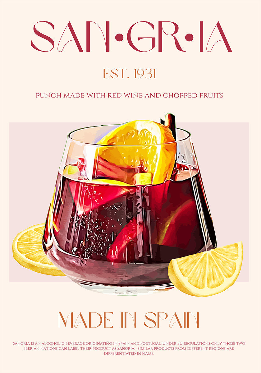 A Glass Filled With Red Wine Plakat