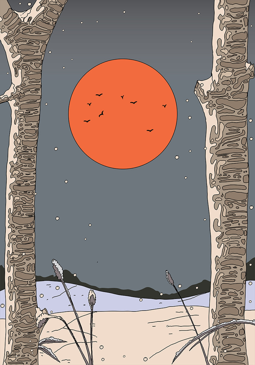 Winterlandschaftsplakat