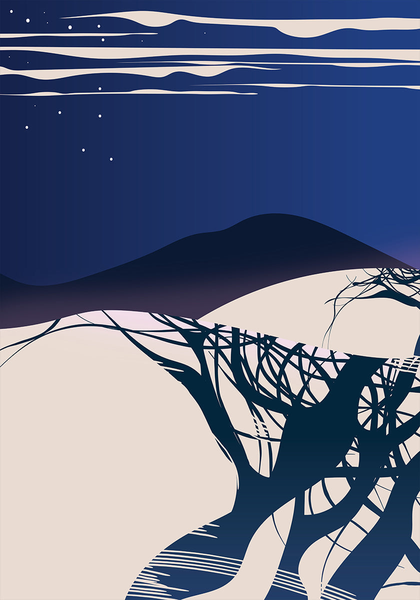 Poster mit Winterbäumen