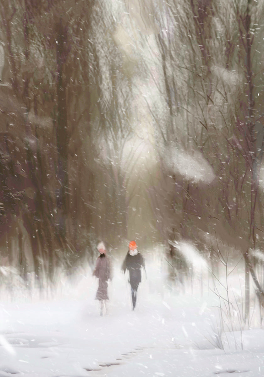 Genießen Sie das Winterplakat