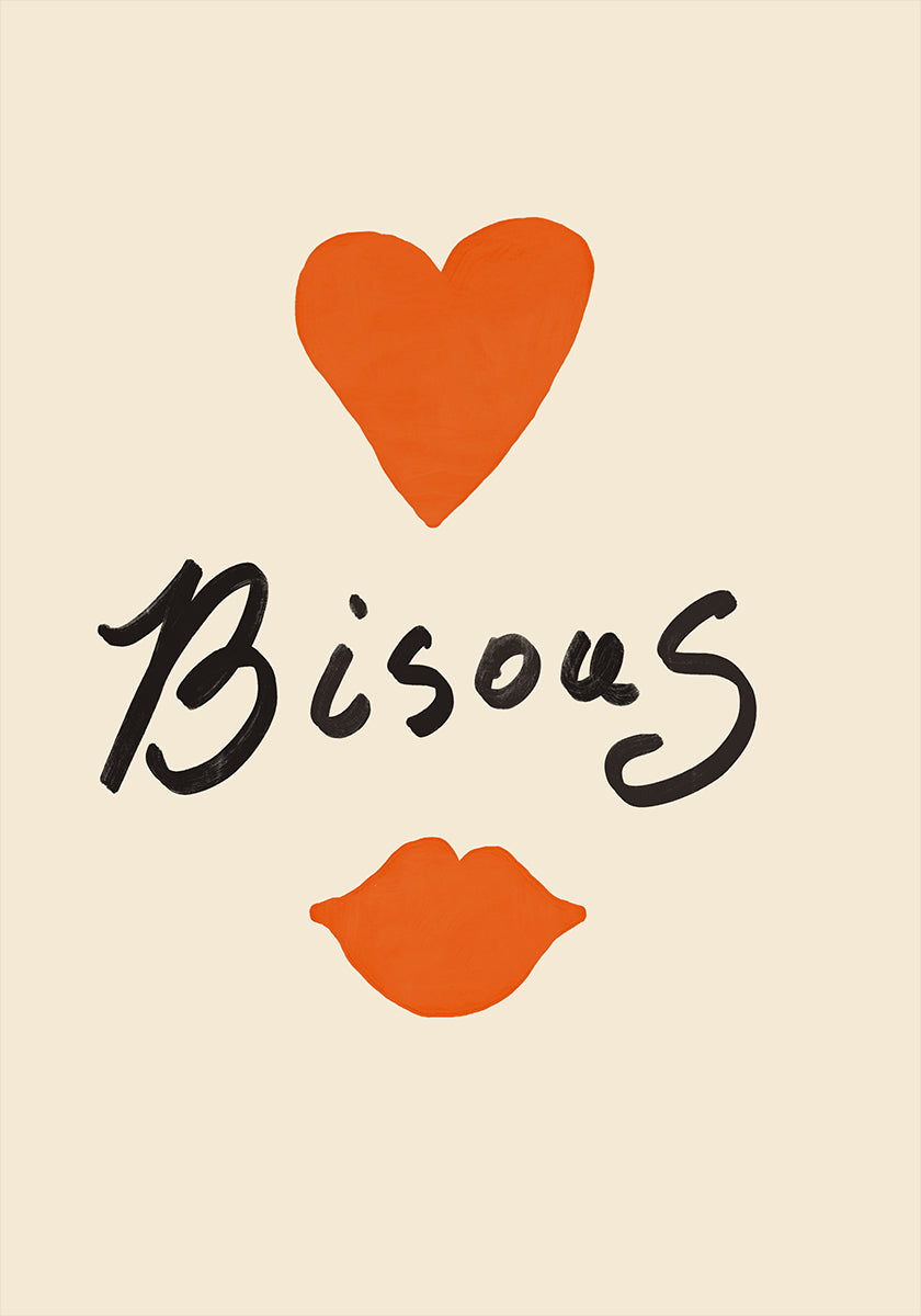 Herzliches Bisous-Poster