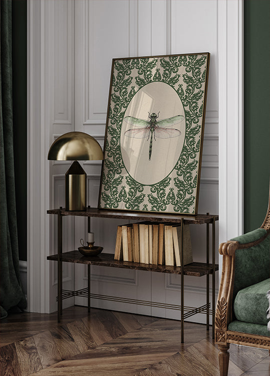 Vintage Dragonfly Study Poster - Posterbox