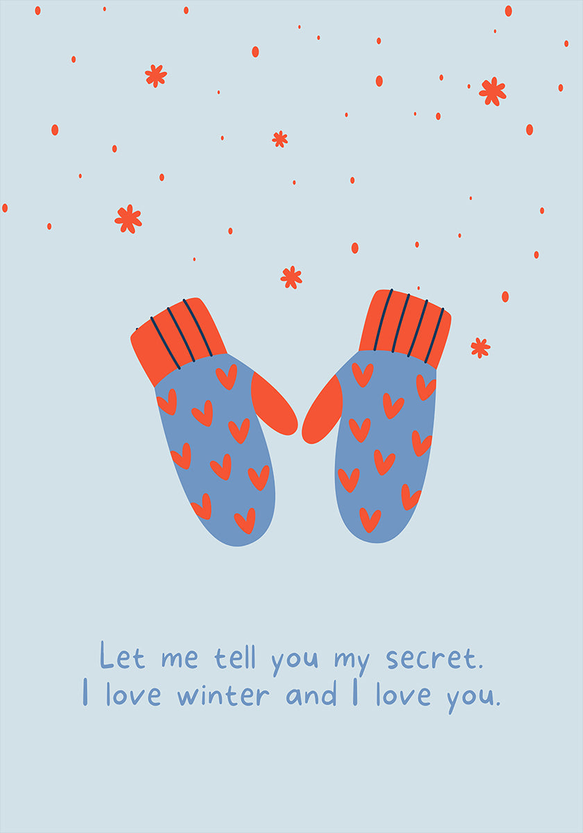 Ich liebe den Winter und ich liebe dich Poster