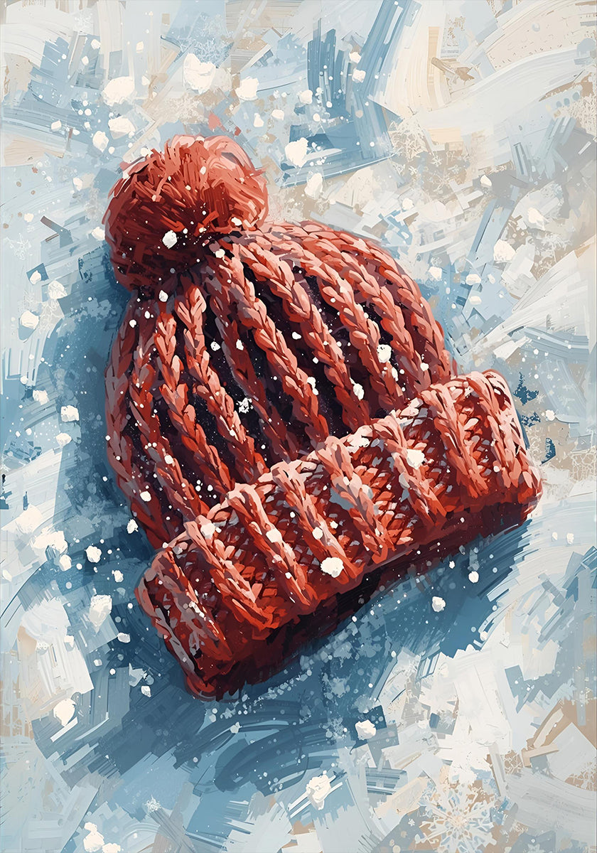 Mütze im Schnee Poster