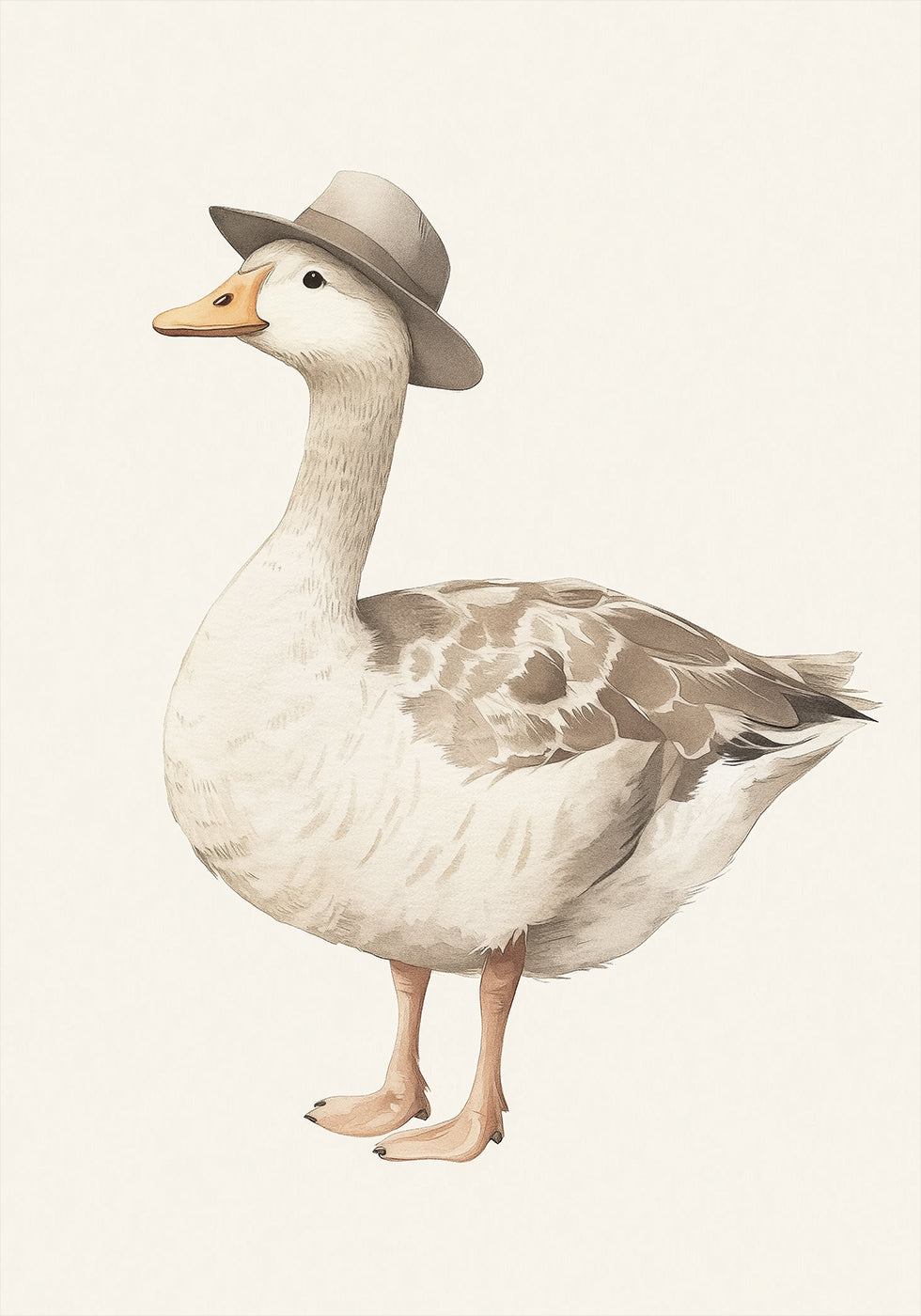 Gentleman Goose, Fedora-Hut, wunderlicher Vogel Poster 