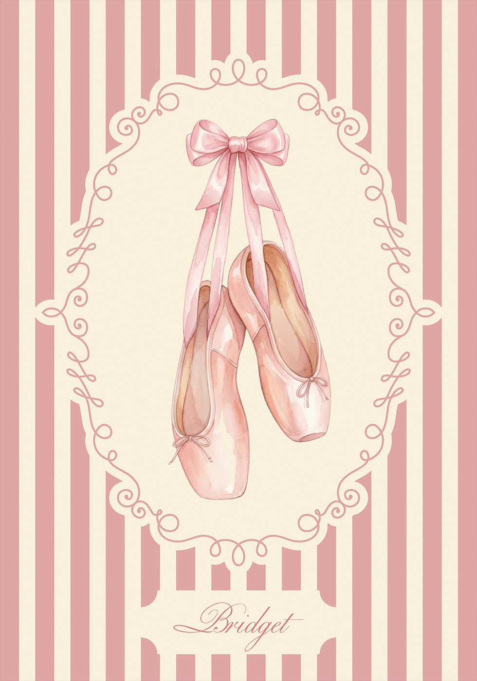 Ballet Baby Name Personal Poster - Posterbox