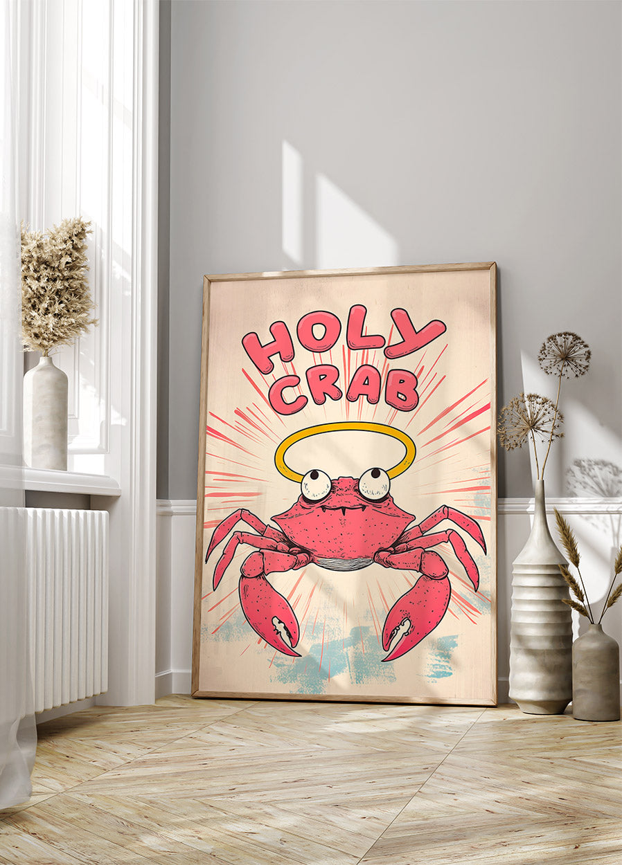 Heilige Krabbe, Halo-Krabben-Cartoon Poster 