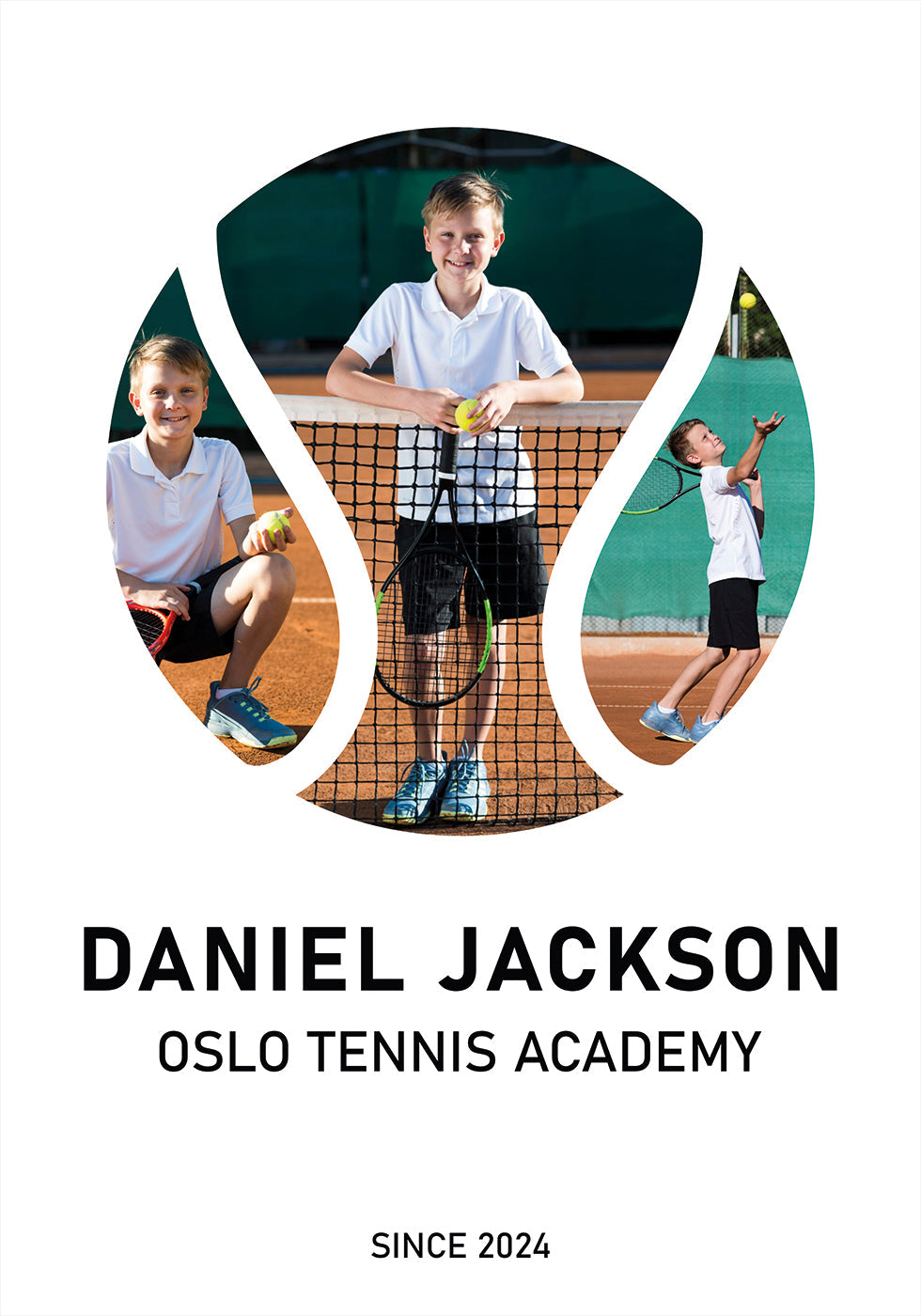 Persönliches Tennis-Fotocollage-Poster – Posterbox