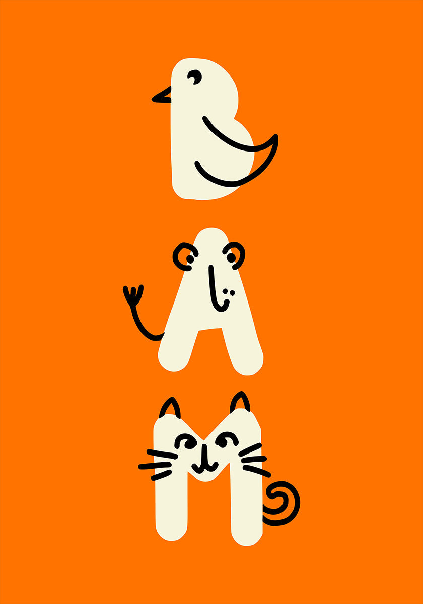 BAM kidult Illustration Orange red (NEW) - Posterbox